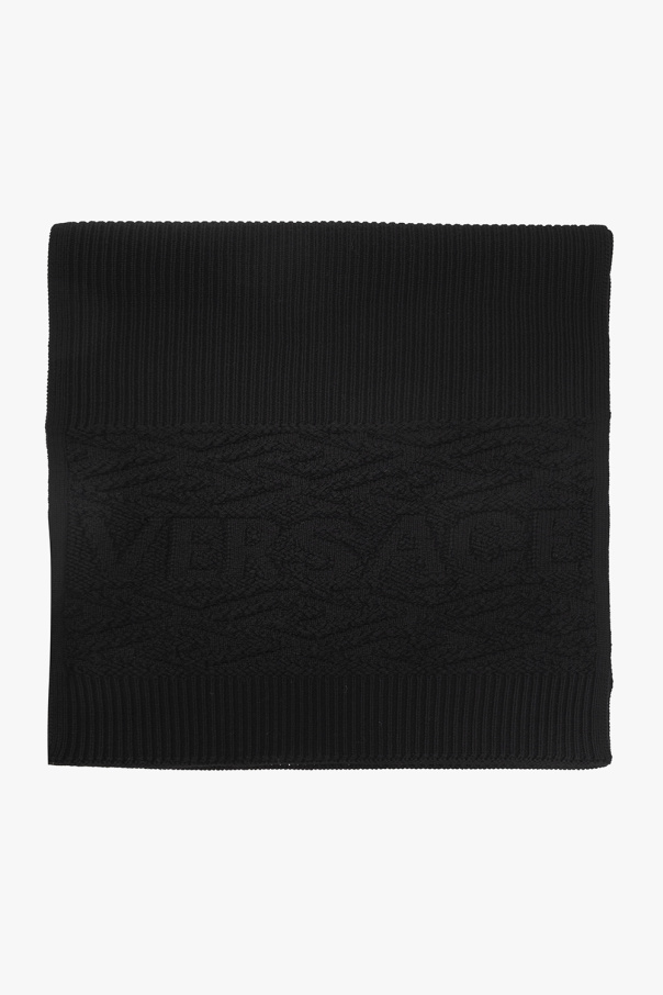 Black Wool scarf Versace Vitkac GB